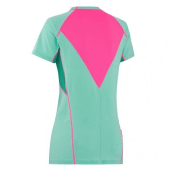 Kari Traa Svala Bright Teal Pink Workout Tee Small - Picture 2 of 10
